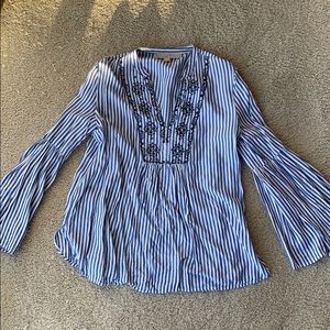 LOFT tunic size S, blue and white